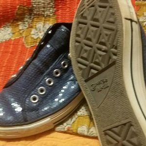 Converse Shoes - Converse One Star Sz 7.5 Denim Blue Sequins Converse Shoes - Converse One Star Sz 7.5 Denim Blue Sequins